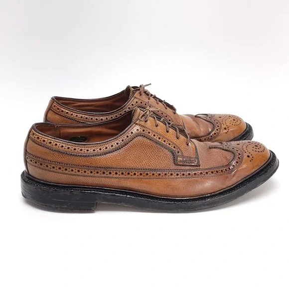Florsheim Imperial OXFORD Mens Shoes Size 10.5 C WINGTIP Gunboat Kenmoor   Brown - Picture 5 of 12